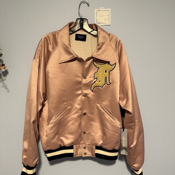 Fear Of God Satin Baseball Coach Jacket